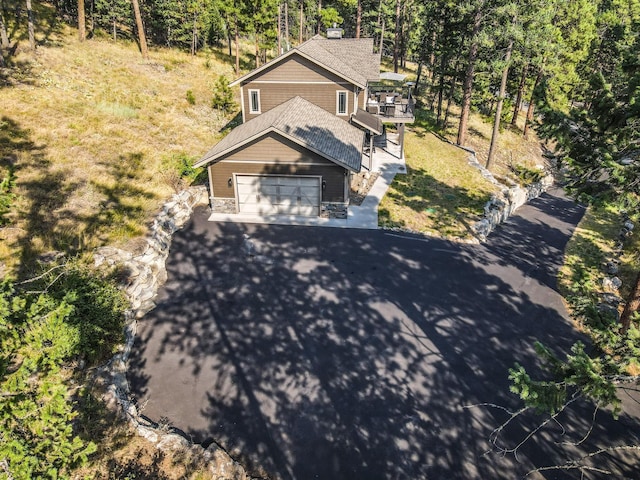 21208 Osprey Loop, Rollins, MT 59931 - aerial view of property and surrounding area with a heavily wooded area