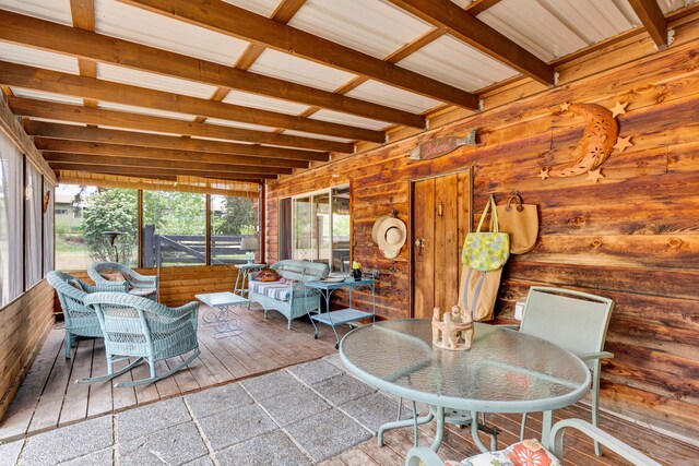 920 Adirondac Ave, Hamilton, MT 59840 - sunroom with beam ceiling