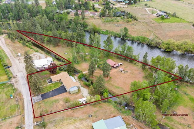 920 Adirondac Ave, Hamilton, MT 59840 - aerial view of property's location featuring property parcel outlined and a large body of water