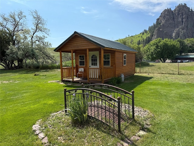 71 Seibold Ln, Cascade, MT 59421 - view of outdoor structure featuring a mountain view
