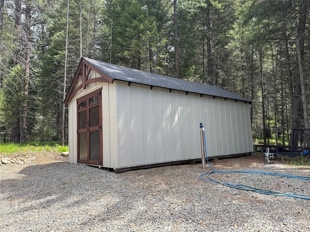 26 Castele Ln, Trout Creek, MT 59874 - view of shed with a forest view