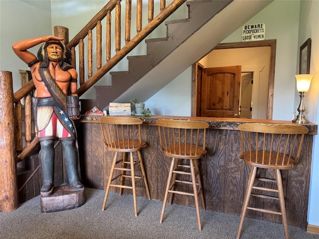 26 Castele Ln, Trout Creek, MT 59874 - indoor bar featuring carpet floors and stairway