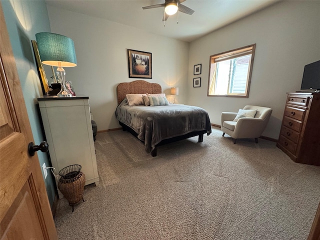 26 Castele Ln, Trout Creek, MT 59874 - bedroom with light carpet, a ceiling fan, and baseboards