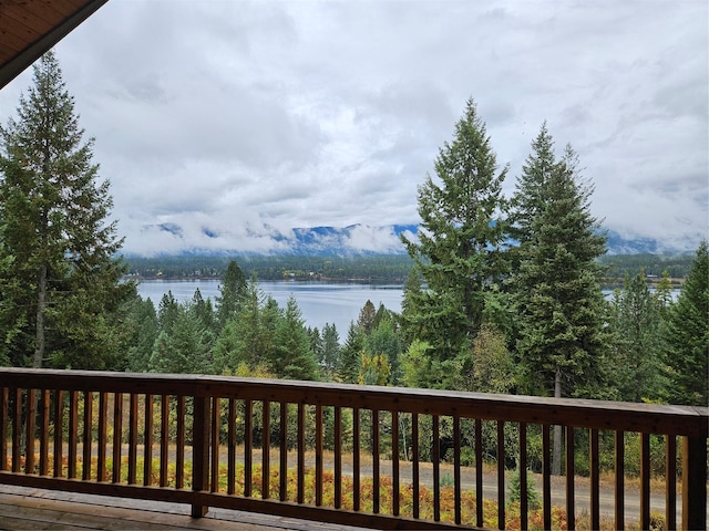 26 Castele Ln, Trout Creek, MT 59874 - wooden terrace featuring a water view