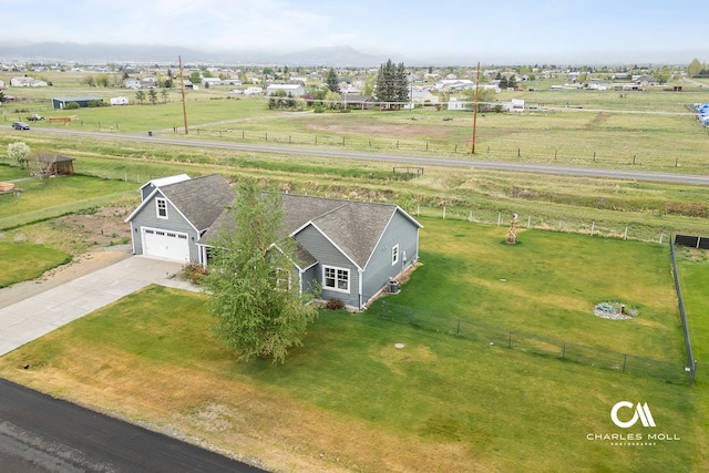 aerial view of sparsely populated area