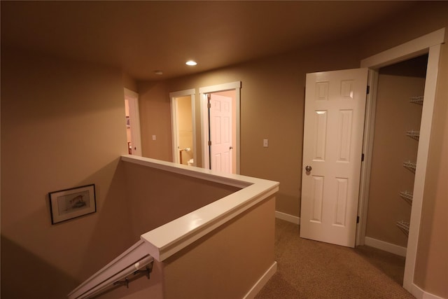 260 Eagle Bend Dr, Bigfork, MT 59911 - corridor with recessed lighting and carpet