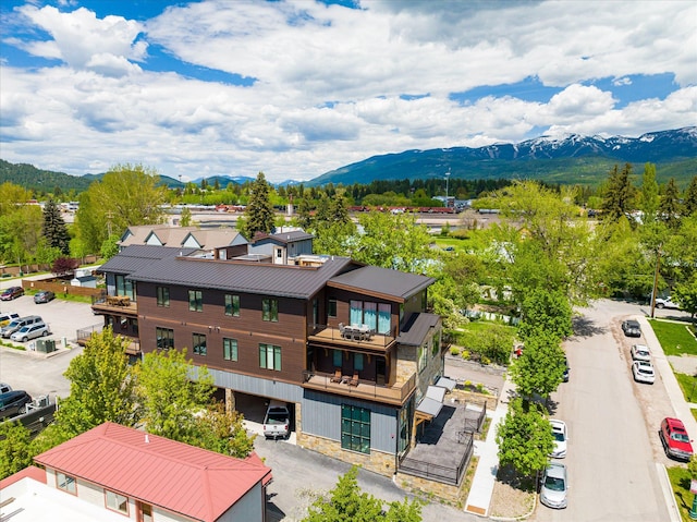 bird's eye view of mountains