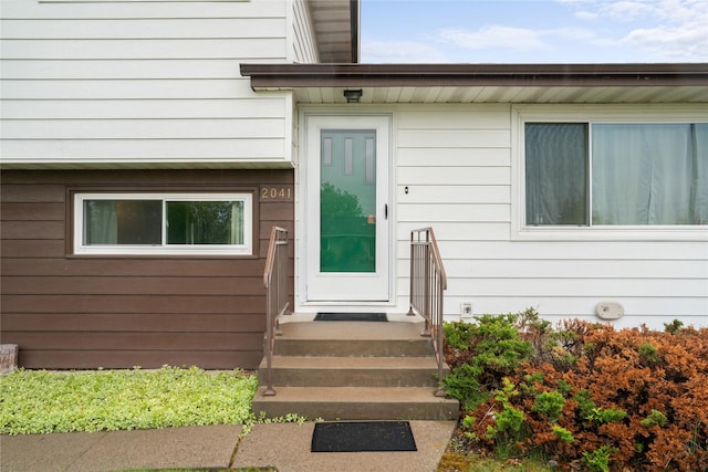 view of doorway to property