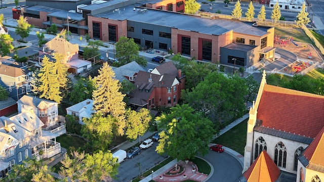 aerial view of residential area