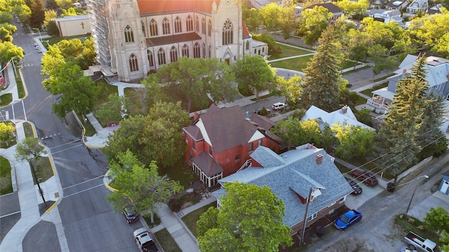 aerial perspective of suburban area