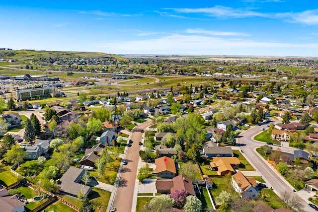 aerial overview of property's location featuring nearby suburban area