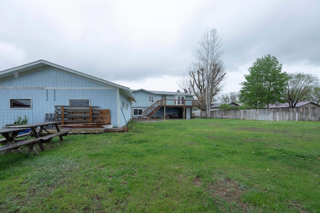 4 Rocky Mountain Dr, Whitehall, MT 59759 - view of yard featuring stairway and a wooden deck