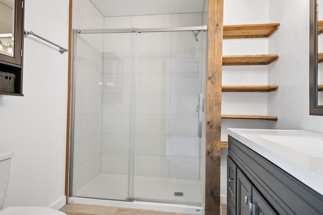 135 Meadow Ln, Victor, MT 59875 - bathroom with a shower stall, toilet, and vanity