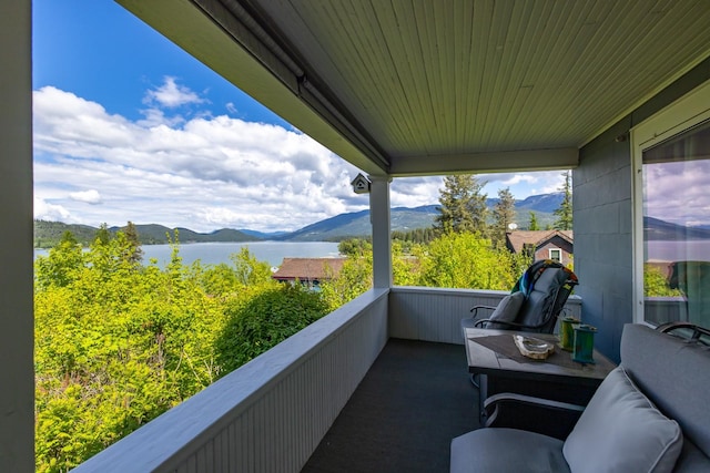 211 Idaho Ave, Whitefish, MT 59937 - balcony with a water and mountain view