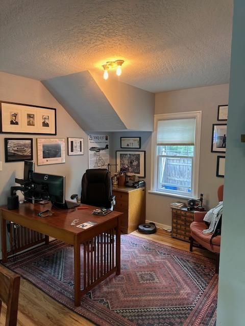 339 E Beckwith Ave, Missoula, MT 59801 - office area with wood finished floors and a textured ceiling