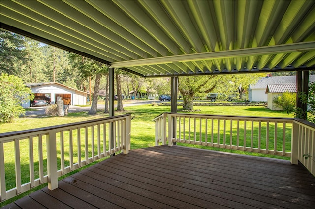 10225 Shady Ln, Bonner, MT 59823 - deck featuring a yard