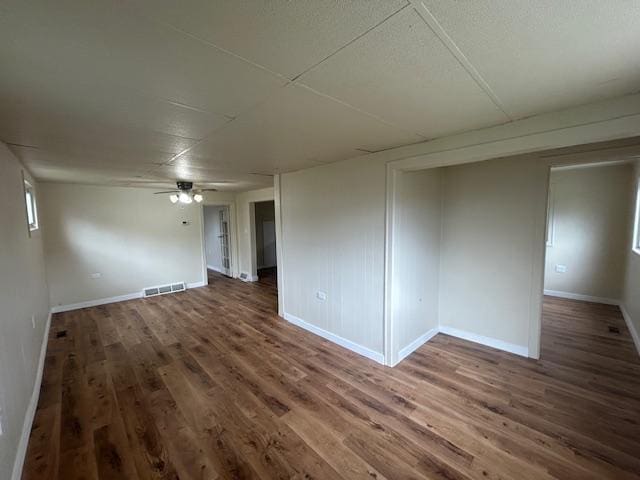 2001 Utah Ave, Butte, MT 59701 - empty room with baseboards, wood finished floors, and ceiling fan