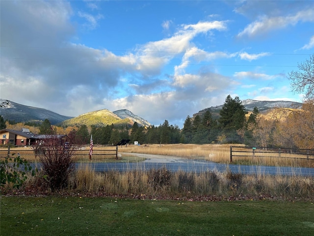 water view with mountains