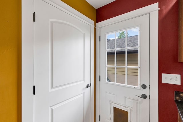 view of doorway to outside