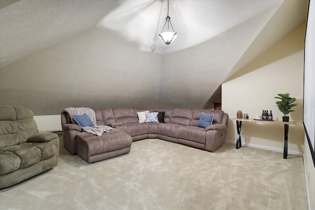 215 Browns Gulch Rd, Kalispell, MT 59901 - living area with vaulted ceiling and carpet flooring
