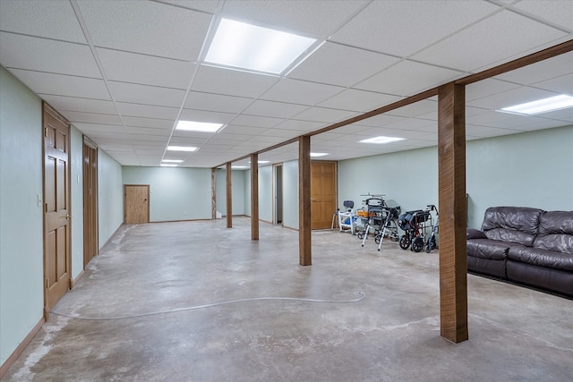 215 Browns Gulch Rd, Kalispell, MT 59901 - finished below grade area featuring a drop ceiling