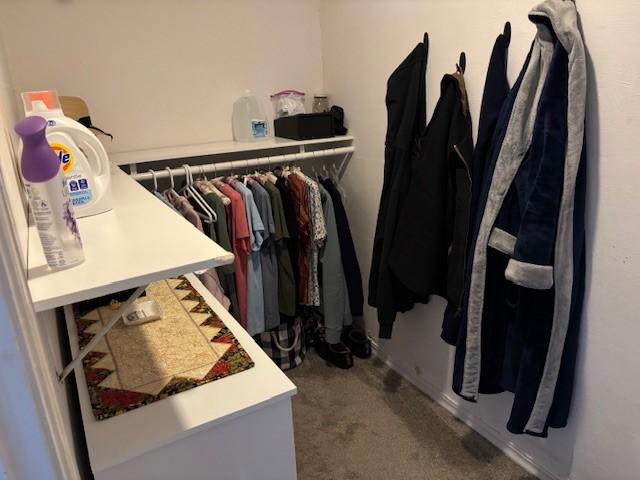 330 2nd St S, Shelby, MT 59474 - walk in closet featuring carpet floors