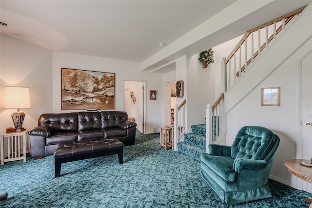 527 Grande Vista Dr, Kalispell, MT 59901 - carpeted living area with stairway