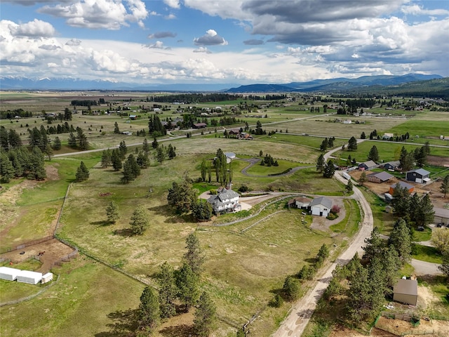 527 Grande Vista Dr, Kalispell, MT 59901 - overview of rural landscape featuring mountains