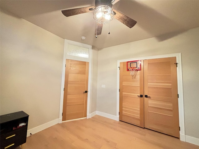 687 Road Runner St Unit B, Helena, MT 59602 - bedroom with light wood-style floors, baseboards, and ceiling fan