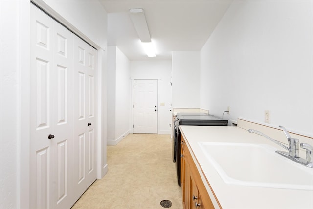 2060 Marina Ct, Bigfork, MT 59911 - washroom featuring a sink and light carpet