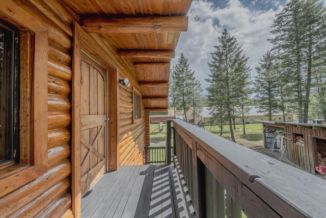 6470 US Highway 93 S, Eureka, MT 59917 - view of wooden deck