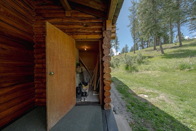 6470 US Highway 93 S, Eureka, MT 59917 - view of exterior entry with log siding