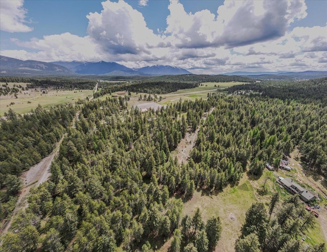 6470 US Highway 93 S, Eureka, MT 59917 - drone / aerial view of a heavily wooded area and a mountainous background