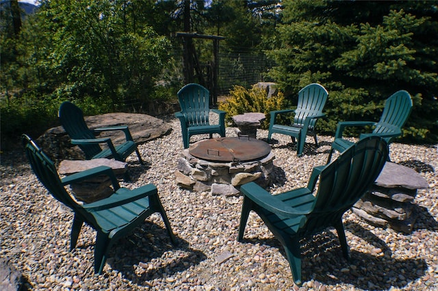 6961 Mt Highway 200, Plains, MT 59859 - view of patio / terrace featuring an outdoor fire pit