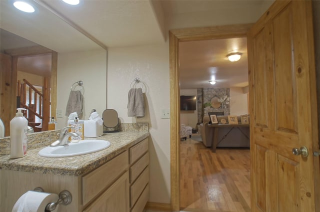 6961 Mt Highway 200, Plains, MT 59859 - bathroom with wood finished floors and vanity