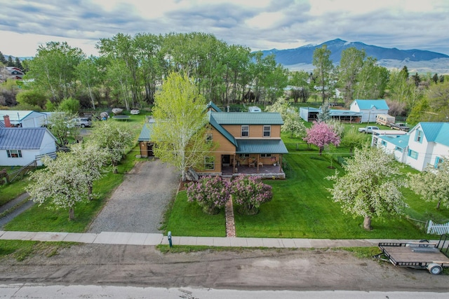 412 Mill St, Sheridan, MT 59749 - view from above of property with a mountainous background
