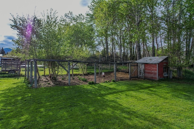 412 Mill St, Sheridan, MT 59749 - view of yard with an outdoor structure and a shed