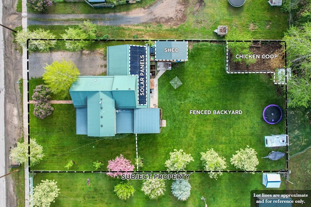 412 Mill St, Sheridan, MT 59749 - aerial view of property and surrounding area with property parcel outlined