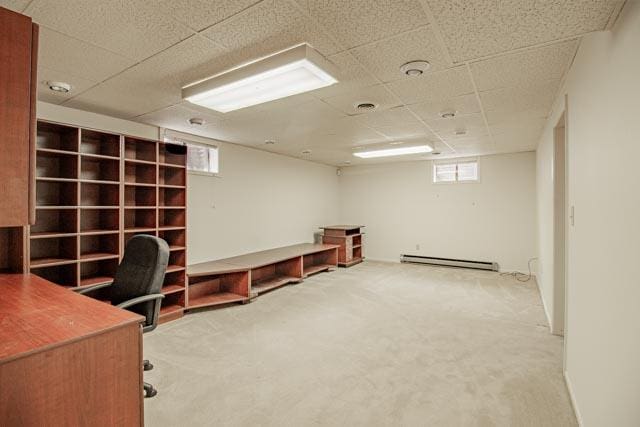 6 Cedar Lake Dr, Butte, MT 59701 - unfurnished office with baseboard heating and carpet