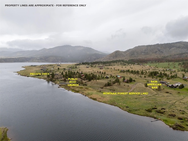 mountain view with a large body of water