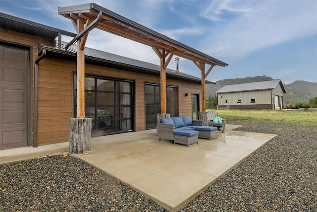 view of patio with an outdoor hangout area