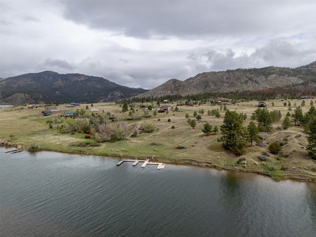 mountain view with a nearby body of water