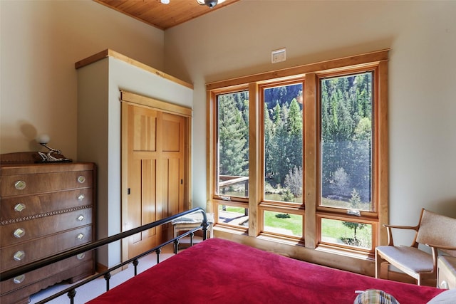 318 Mt Highway 56, Noxon, MT 59853 - bedroom with multiple windows and wood ceiling