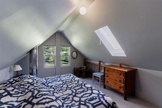 318 Mt Highway 56, Noxon, MT 59853 - carpeted bedroom featuring lofted ceiling and a skylight