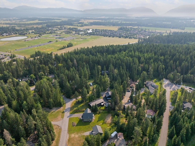 135 Sapphire Ct, Whitefish, MT 59937 - aerial overview of property's location featuring a mountain backdrop