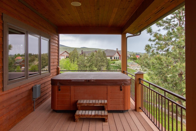 34520 Rocky Point Rd, Polson, MT 59860 - deck featuring a hot tub