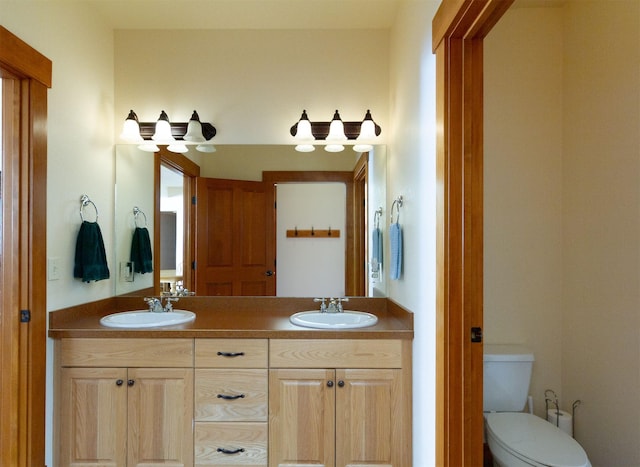 34520 Rocky Point Rd, Polson, MT 59860 - bathroom with double vanity and toilet