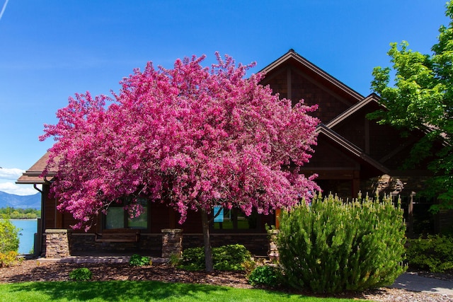 34520 Rocky Point Rd, Polson, MT 59860 - exterior space featuring stone siding