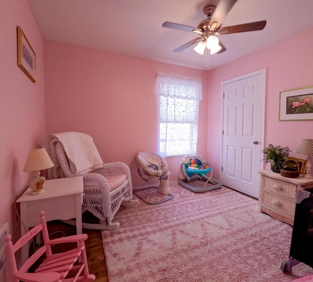 35881 Warbler Dr, Ronan, MT 59864 - living area with ceiling fan