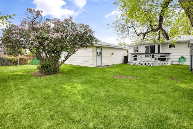 501 23rd Ave NE, Great Falls, MT 59404 - view of grassy yard with a deck